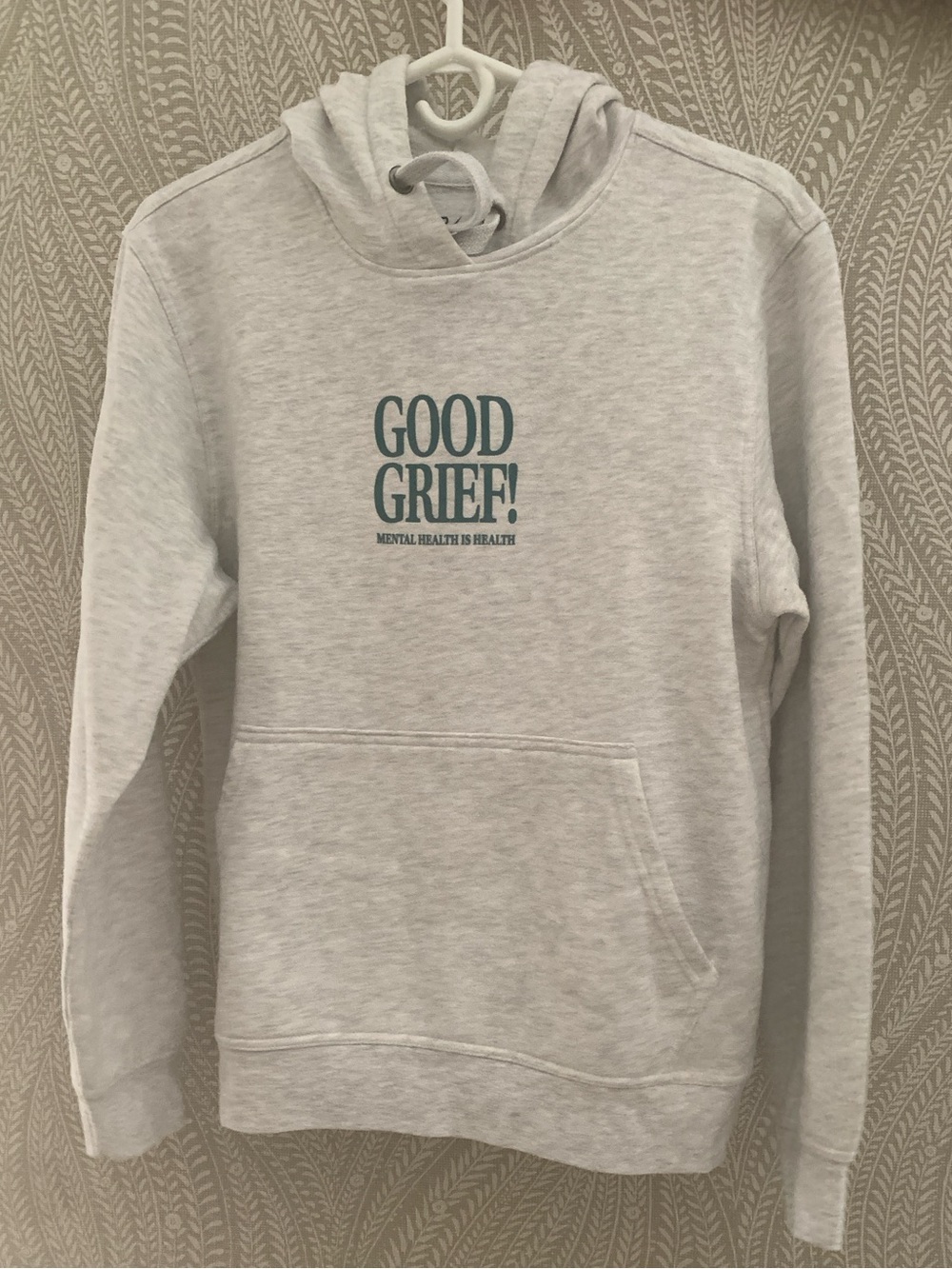 Good Grief! Light Gray Pullover Hoodie - Mental Health Message